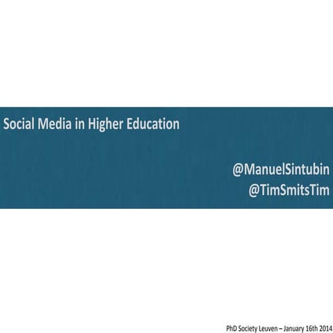 Social AcaMedia: Social Media in Academia