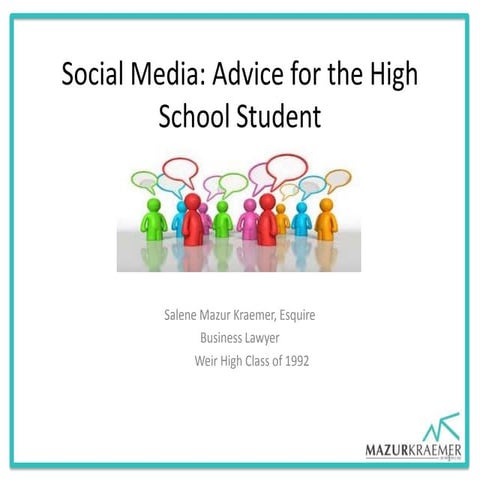 Social Media Advice for the High School Student