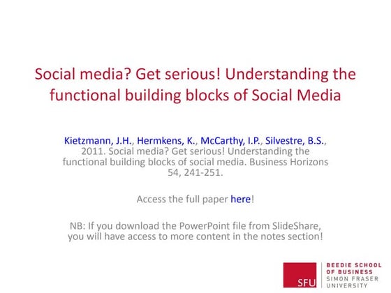 Social media honeycomb slideshare