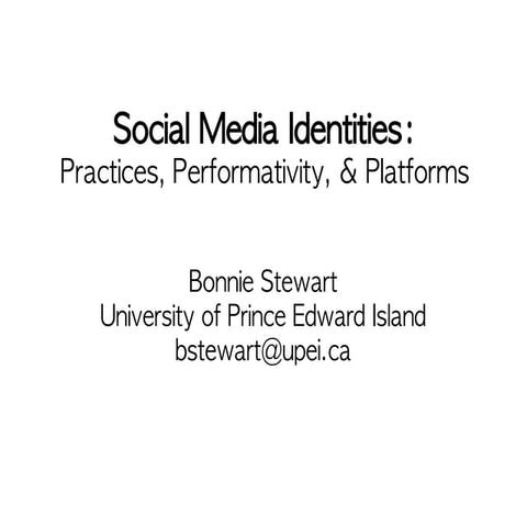 Social media identities aec