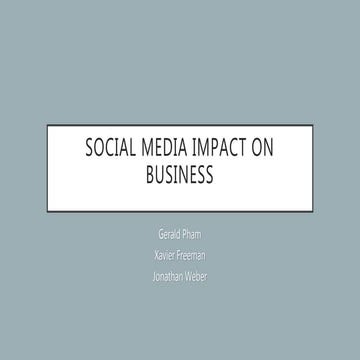 Social media Impact on Business