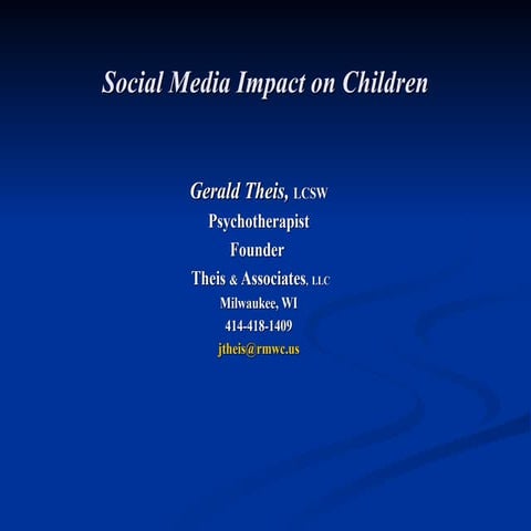 Social Media Impact On Children
