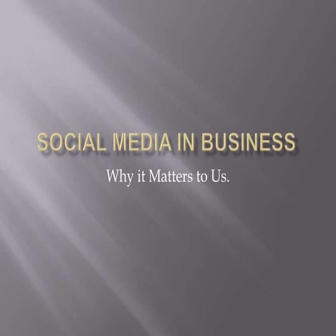 Social media in business
