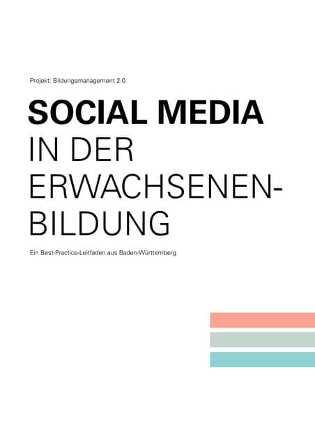 Social Media in der Erwachsenenbildung
