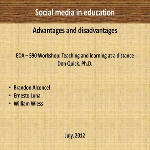 Social media in education advantages & disadvantages