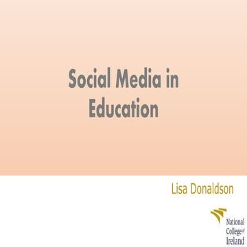 Social media in education 