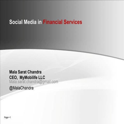 Social media in financial services