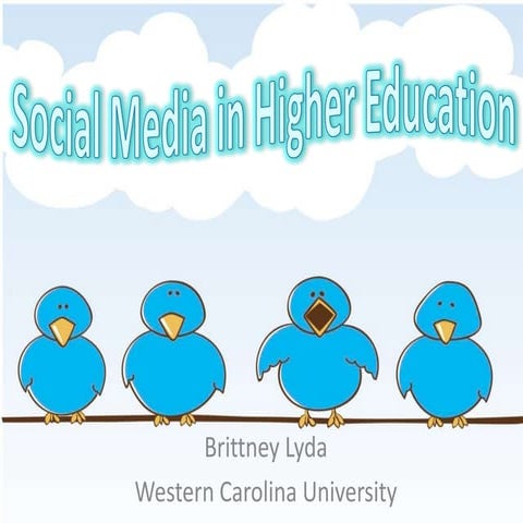 Social Media in Higher Education