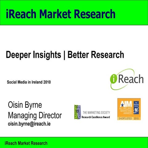 Social media in Ireland Overview PPT