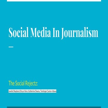 Social Media in Journalism