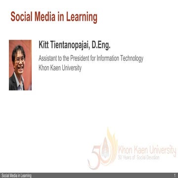 Social Media in Learning