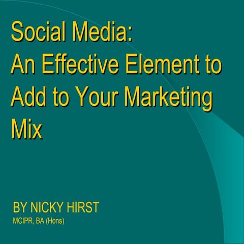 Social media in marketing