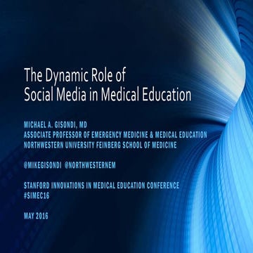 Social Media in Medical Education #SIMEC16