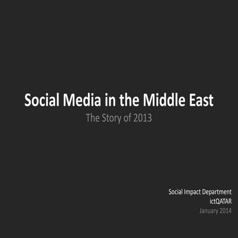 Social Media in the Middle East: The Story of 2013 
