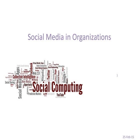 Social media in organizations