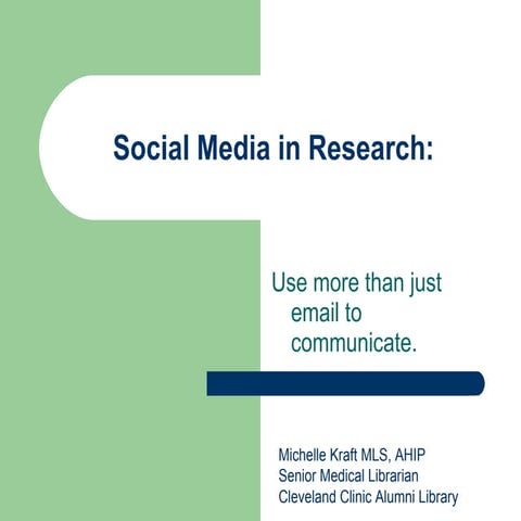 Social Media In Research
