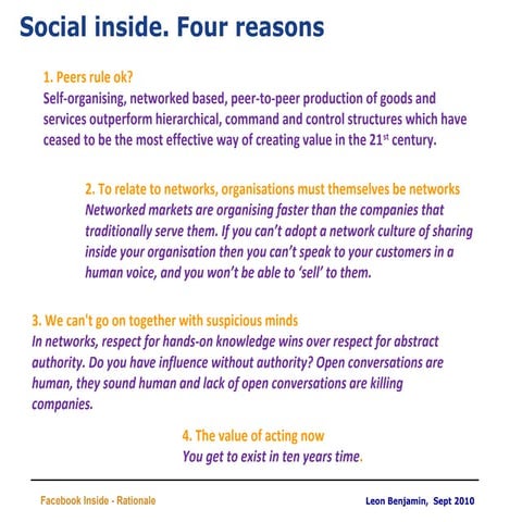 Four reasons for going social inside