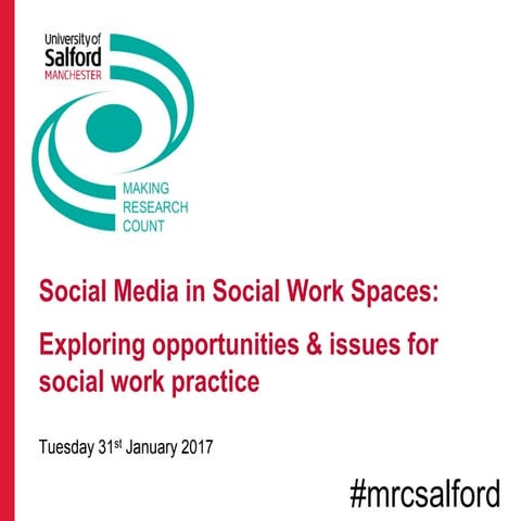 Social media in social work spaces