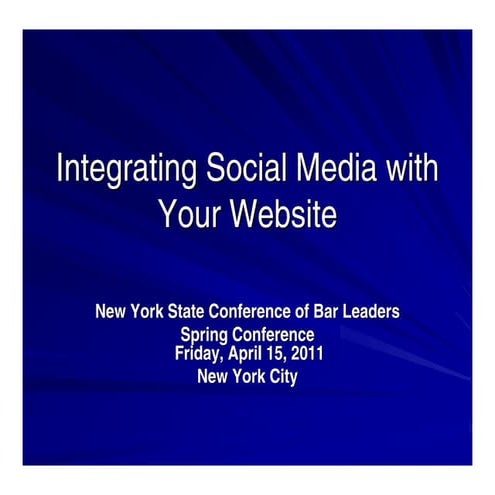 Integrating Social Media with Your Website