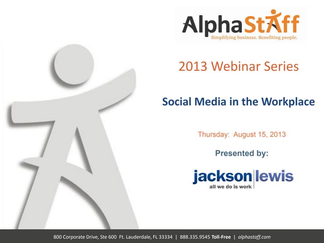 Social media in the workplace 