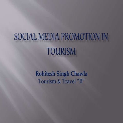 Social Media in Tourism