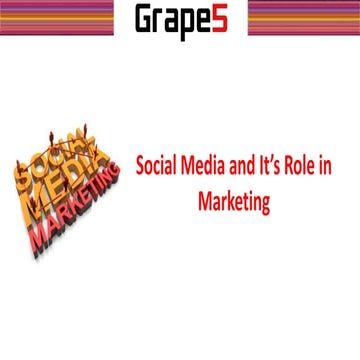 Social media & its role in marketing - Grape5