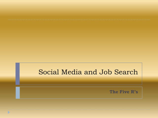 Social media and job search
