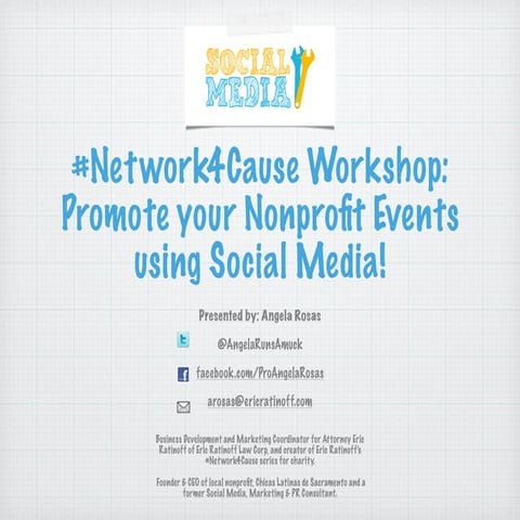 #Network4Cause Workshop: Promote your Nonprofit Events using Social Media!
