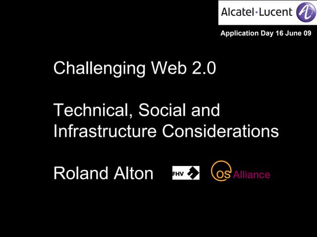 Challenging Web 2.0
