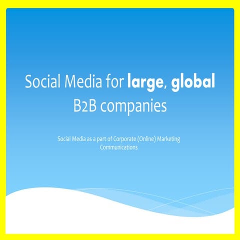 Social media & large, global B2B companies