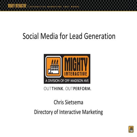 Social Media for Lead Generation