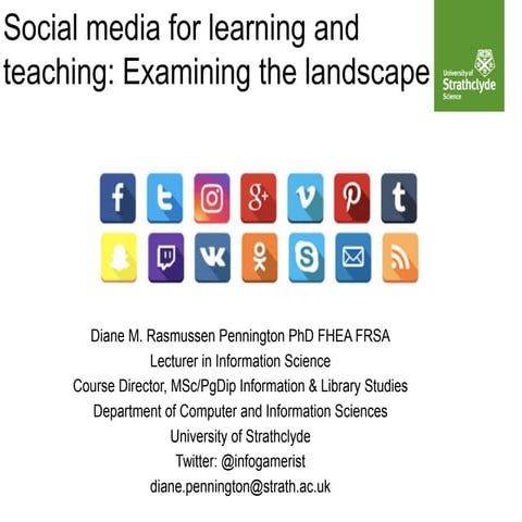 Social media for learning and teaching: Examining the landscape