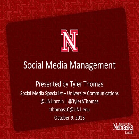 Social Media Management - Principles to Practice