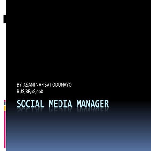 Social media manager