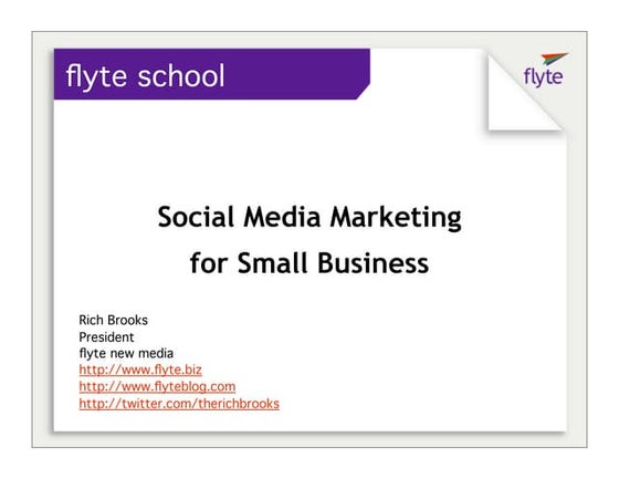 Social Media Marketing for Small Business