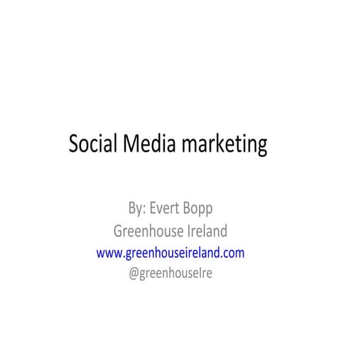 Social media marketing