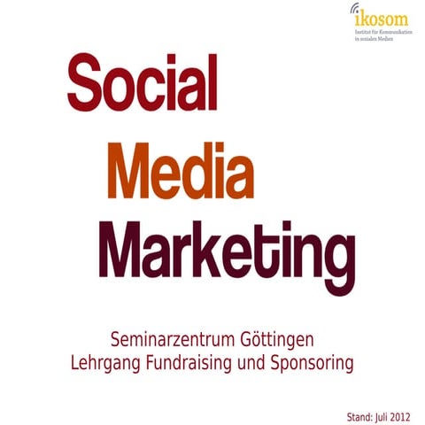 Online Marketing und Social Media für Nonprofit-Organisationen