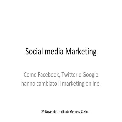 Social media marketing