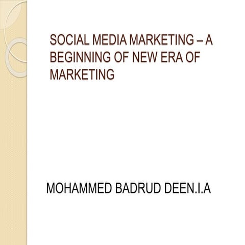Social media marketing