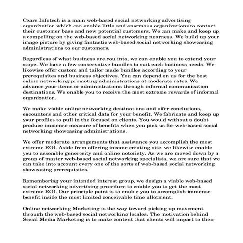 Social media marketing