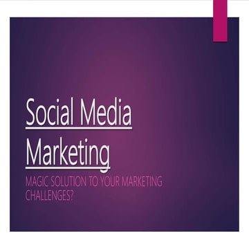 Social media marketing