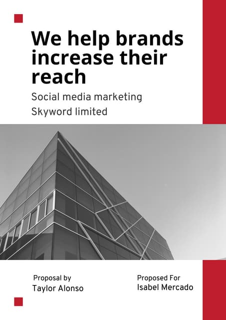Social Media Marketing Business Proposal
