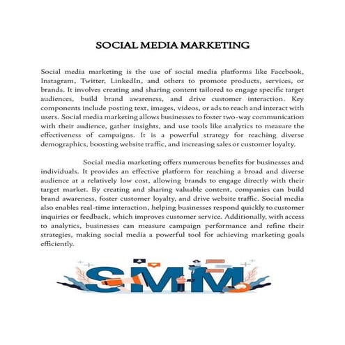 Social Media Marketing and digital marketing