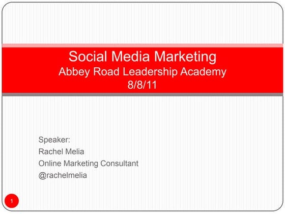 Social Media Marketing  