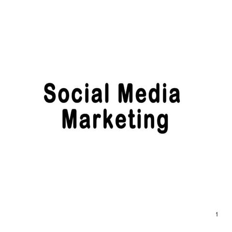 Social media marketing 