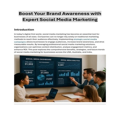 Boost Your Brand Awareness with Expert Social Media Marketing | PDF