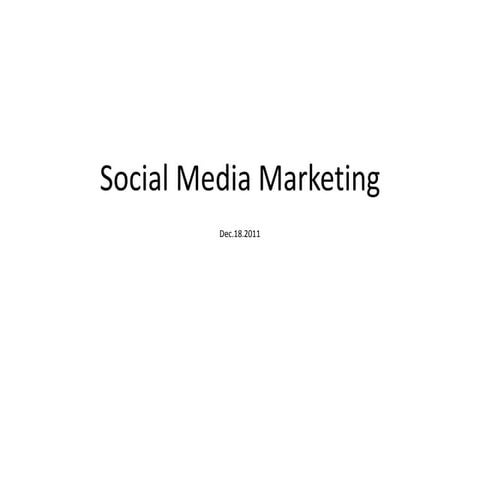 Social media marketing 2.0