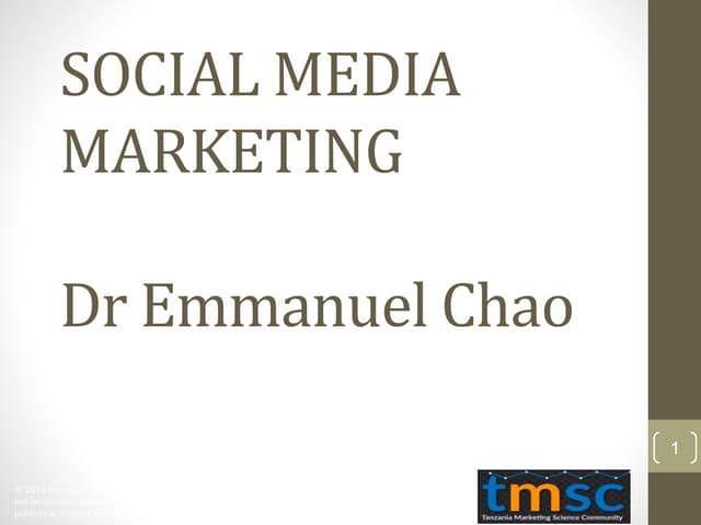 SOCIAL MEDIA MARKETING