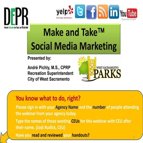 Make and Take Social Media Marketing
