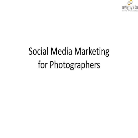 Social media marketing for photographers